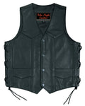 KIDS TRADITIONAL STYLE LEATHER SIDE LACE VEST