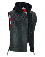 ROAD EDGE HOODED MOTORCYCLE VEST