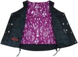 MISS MILES PURPLE PAISLEY MOTORCYCLE VEST