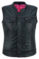 VIOLET PINK MC STYLE MOTORCYCLE CCW VEST FOR WOMEN