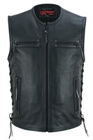 MEN'S ZIPPER FRONT SINGLE BACK PANEL CONCEALED CARRY VEST